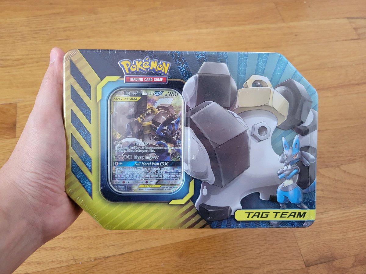 💎🧇 GEMI WAFFLE 🧇💎

Lucario &amp; Melmetal GX Power Partnership Tin

WOD streamed live on Twitch 

$10 per🪑- 45 🪑s total

♻️ RETWEET for a chance at a free spot on the wheel!*

Shipping/Insurance included *US Only*
(360 vid in replies)