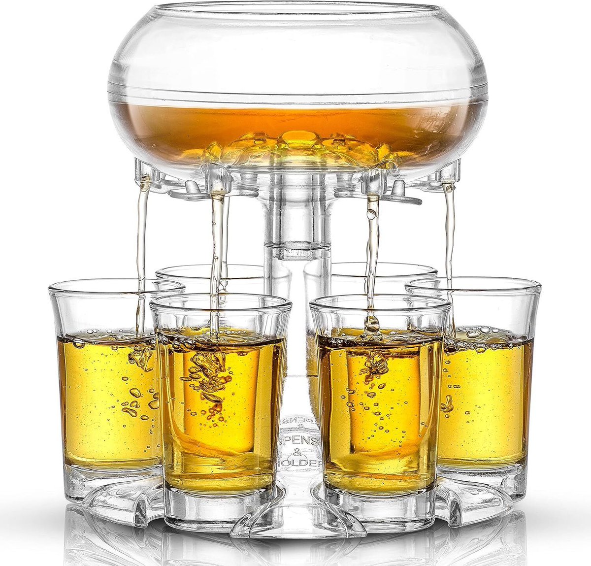 6 Shot Glass Dispenser &amp; Glass Shot Glasses Set for $17!

fkd.sale/?l=https://amz…