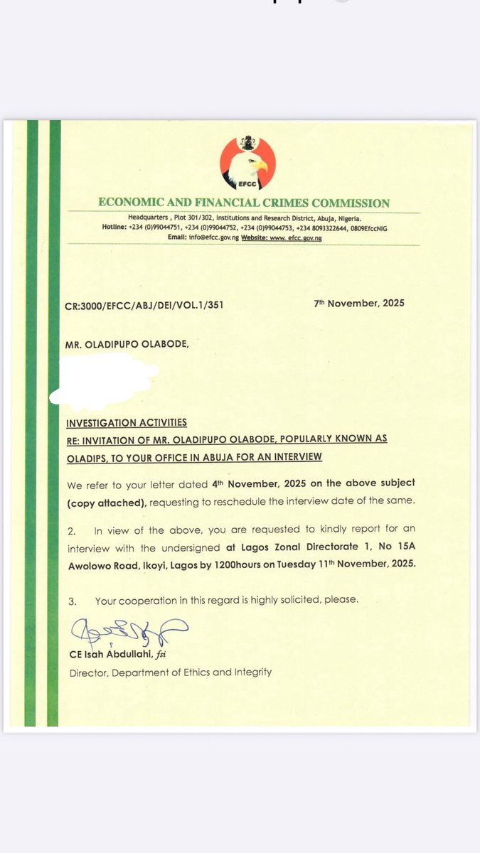 Pulled Up At The EFCC Lagos Zonal Office Today With My Lawyer, <a href="/rotimi_stephen/">rotimi stephen</a> In Response To Their Invitation Over My Earlier HIPTV Interview Where I Revealed How I Was Arrested, Beaten And Extorted Of Couple Millions By Some EFCC Officials.
We Showed Up Calm, Bold, And Unshaken