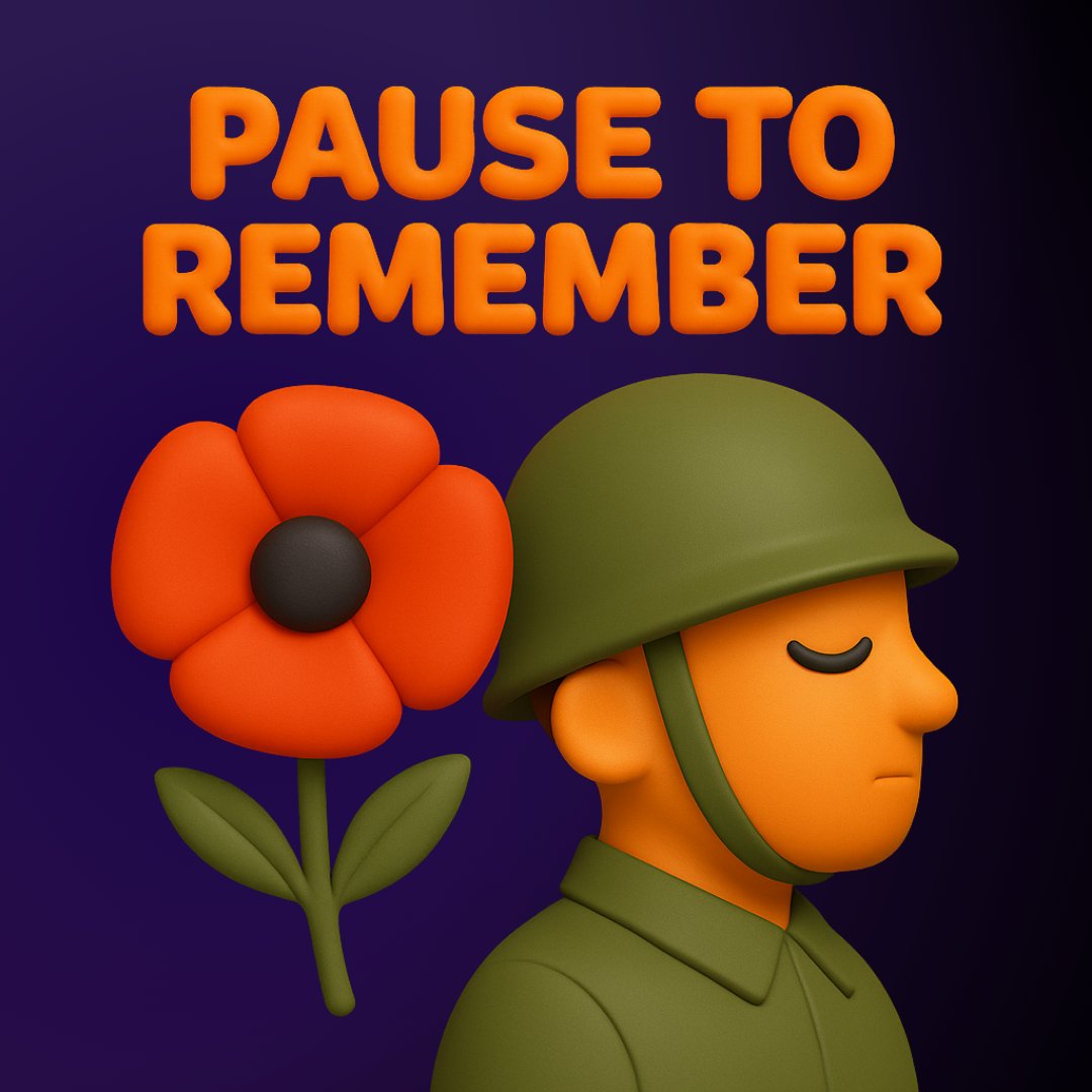 Today, we pause to remember.

On Remembrance Day, we honour those who served and sacrificed, and reflect on the freedoms we carry forward because of them.

#RemembranceDay #LestWeForget
