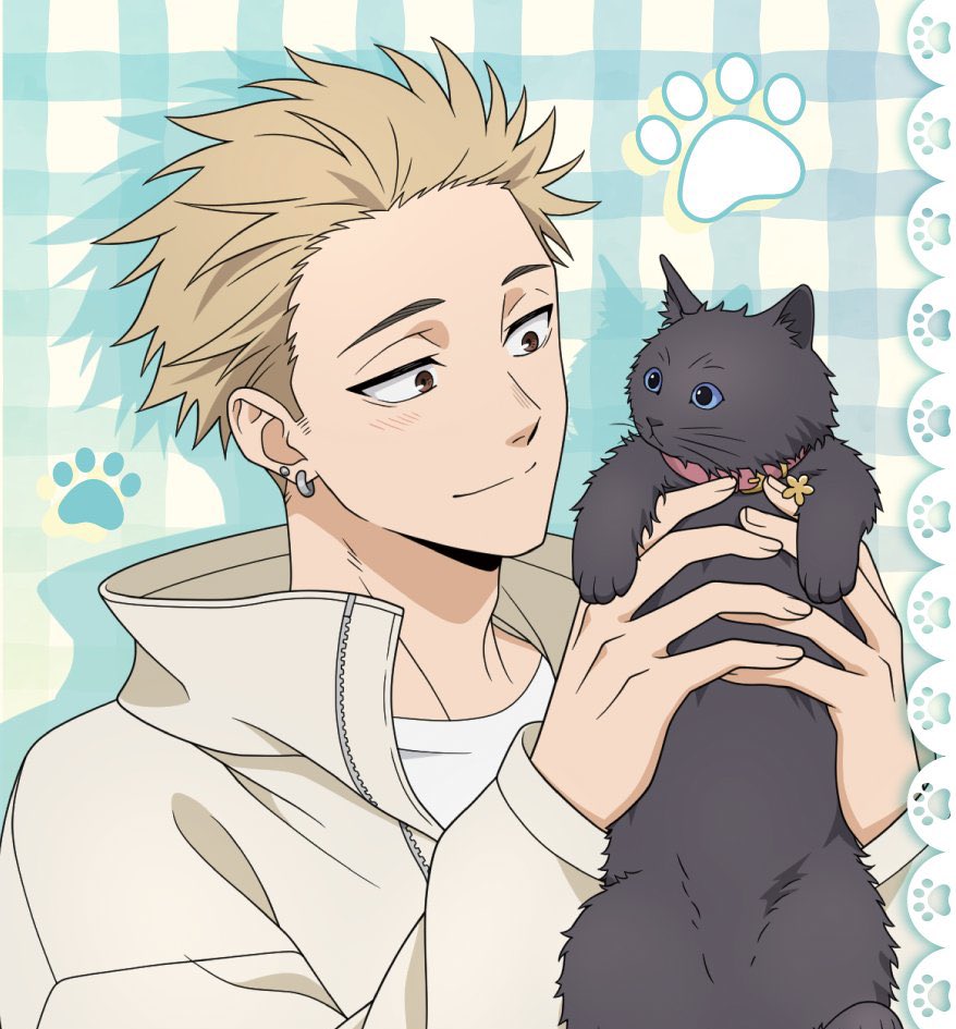 maochiatto's tweet image. KAORUKO AND RINTARO NEW ILLUSTRATION WITH CATS! 🤍