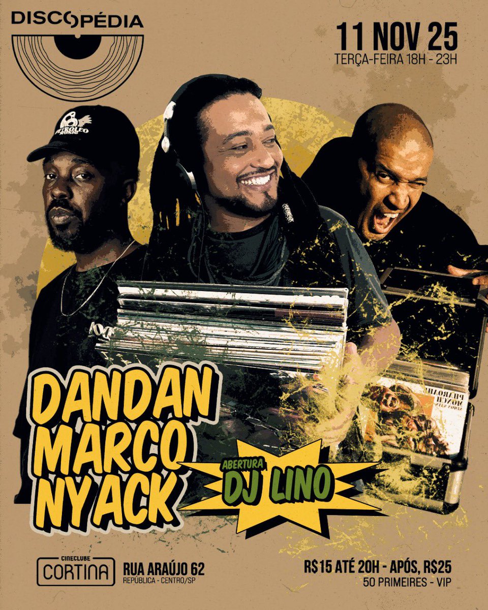 _Discopedia's tweet image. A sensacional de São Paulo, orgulhosamente apresenta, o especial "Madlib &amp;amp; MF Doom"!

Daqui a pouco, a partir das 18h no Cineclube Cortina.

DJs DanDan, Marco &amp;amp; Nyack no comando da nave.
Abertura, DJ Lino.