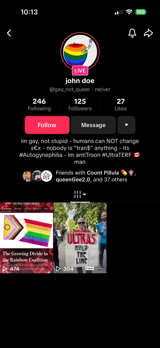 theliliflower's tweet photo. Well, looks like Chincana Feminista and Sean Shirazi, the two homophobic hypocrite troons are on TikTok now that they’ve been ousted from X. They’re being ousted from here too 🤣 I find it funny the disrespect they have for detransitioners like myself, Ari, and Atlantic. https://t.co/3kbkFS3ach