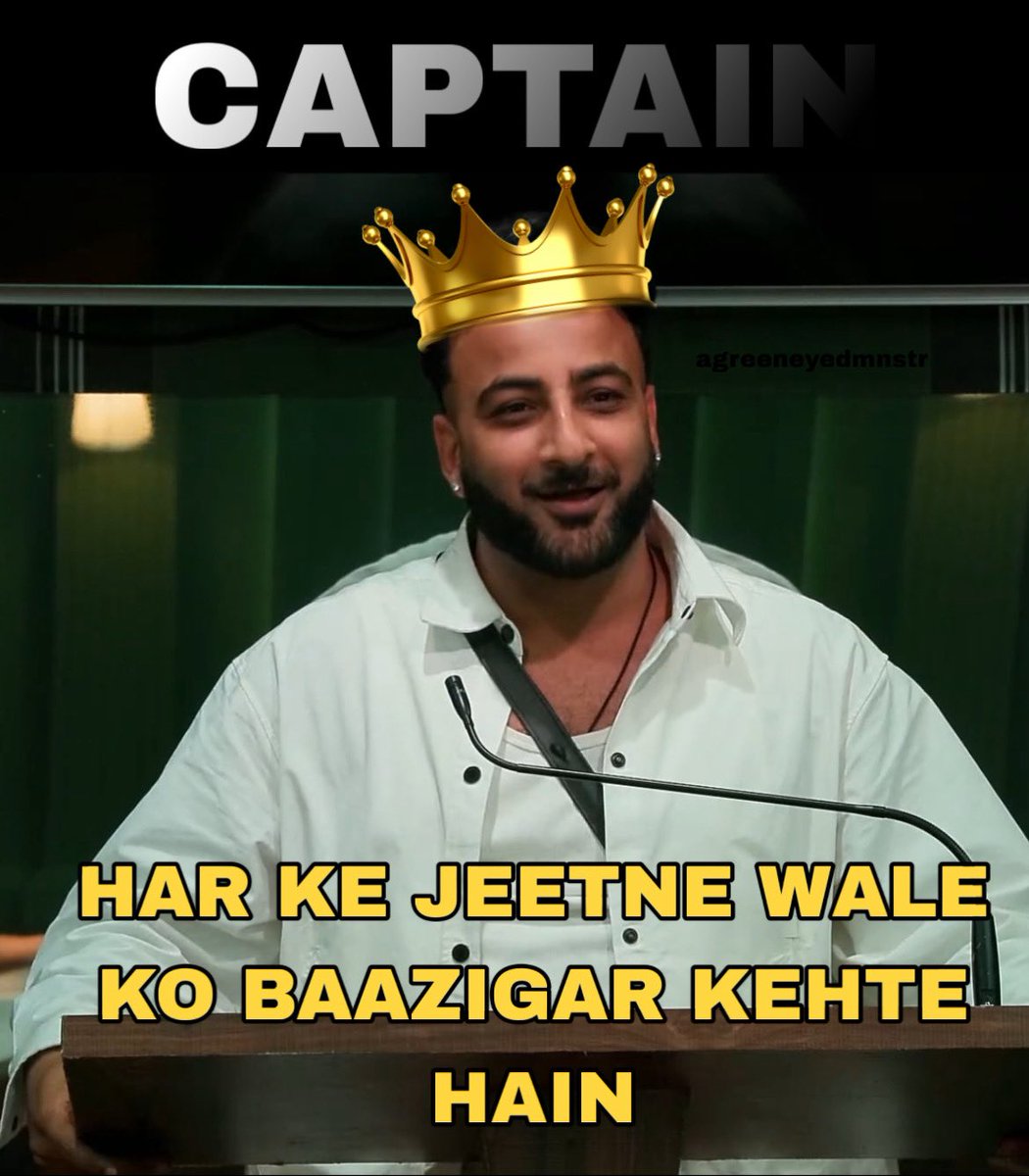Ladies and gentleman please welcome the new captain of #BiggBoss19 house the one and only <a href="/ShehbazBadesha/">Shehbaz Badesha</a> 🔥

HAR KE JEETNE WALE KO BAAZIGAR KEHTE HAI

CAPTAIN SHEHBAZ BADESHA

#ShehbazBadesha
