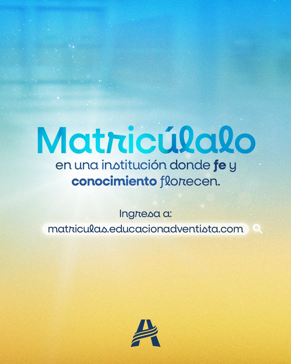 La educación es la semilla que florece en valores, conocimiento y fe 🌱

¿Qué fruto te gustaría sembrar en tus hijos? 🍎

Elige Educación Adventista 👉 matriculas.educacionadventista.com/seleccionar