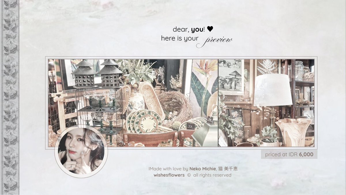 wishesflowers's tweet image. Any repost would be very cherished! Merci beaucoup! ♡🕊

Lovely night, sweetest darlings. Here I present to you, ready stock layout from Miyeon, that you can claim as yours by sliding through my DM! Priced at IDR 6,000 — already available in JPNGs. Grab them fast! ❤︎ #zonauang