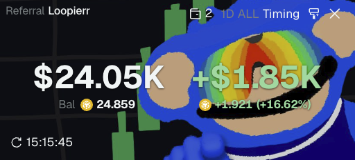 Loopierr's tweet image. Day 7/50 of $500K Christmas Challenge 🎄🎅

$1.32K or 8.3 SOL
$1.85K or 1.2 BNB

Total:
$94.52K