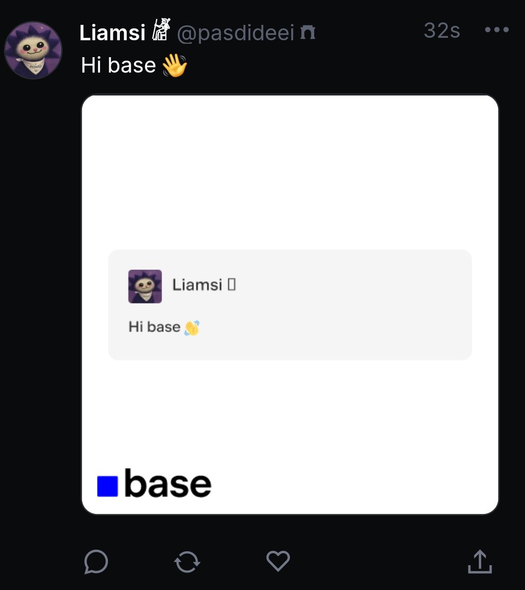liamsi_ETH's tweet image. Hi base 👋
Thanks @jessepollak for the invitation 🫶🏻