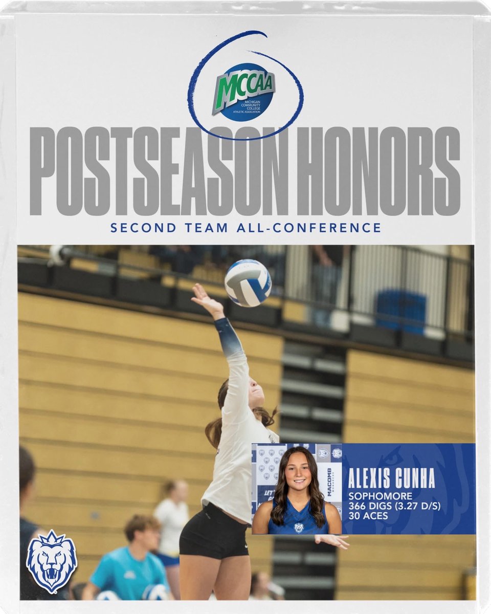 MacombVB's tweet image. Alexis Cunha
Second Team All-Conference