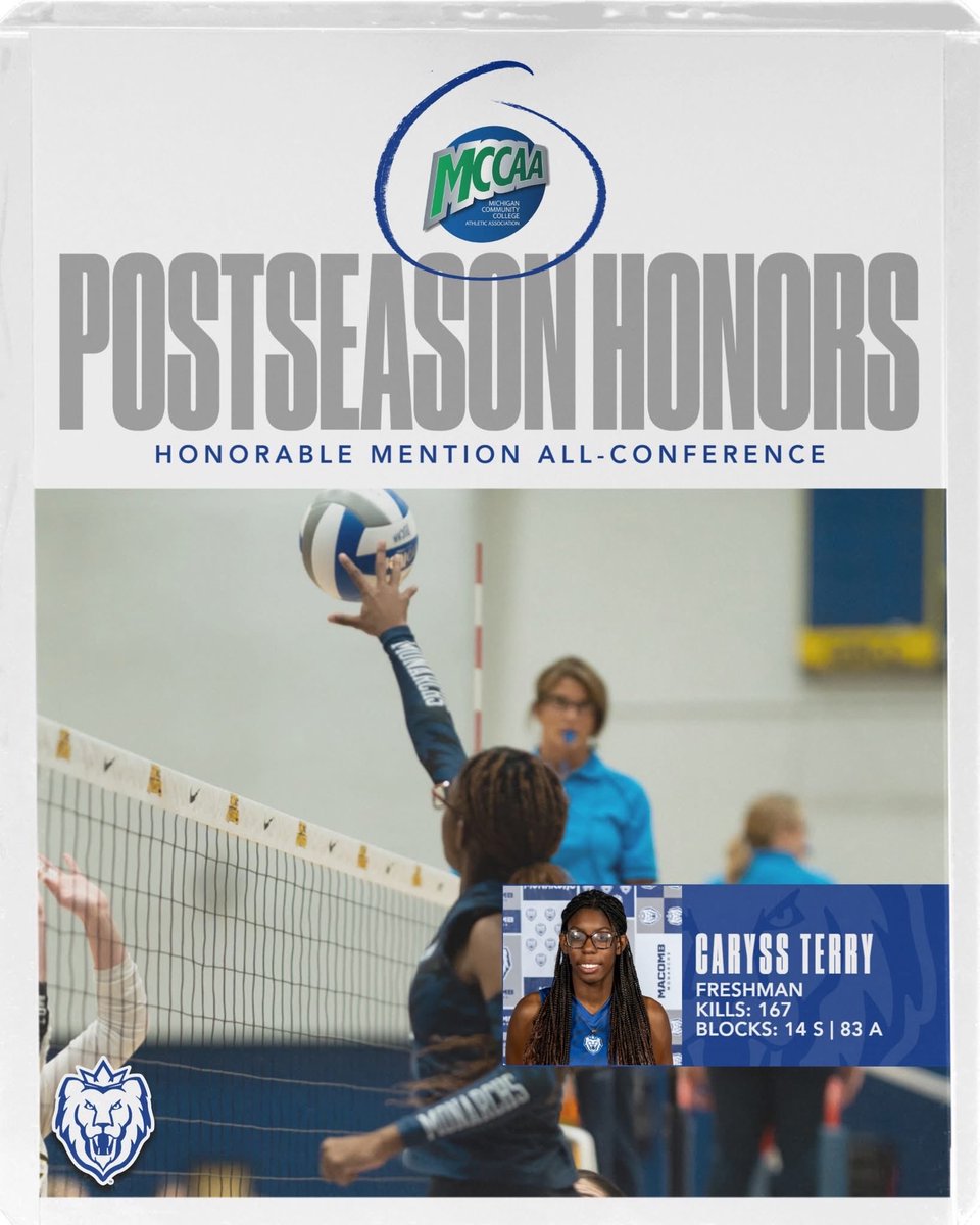 MacombVB's tweet image. Caryss Terry
Honorable Mention All-Conference