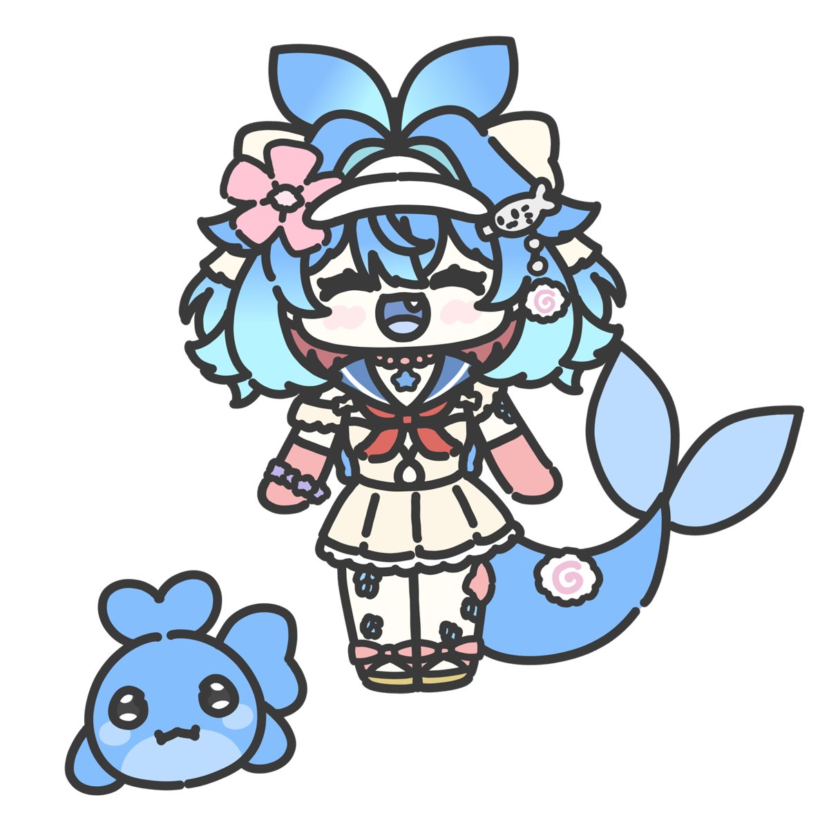 lightlunar4's tweet image. silly fish doodle 🐟
#paintfins