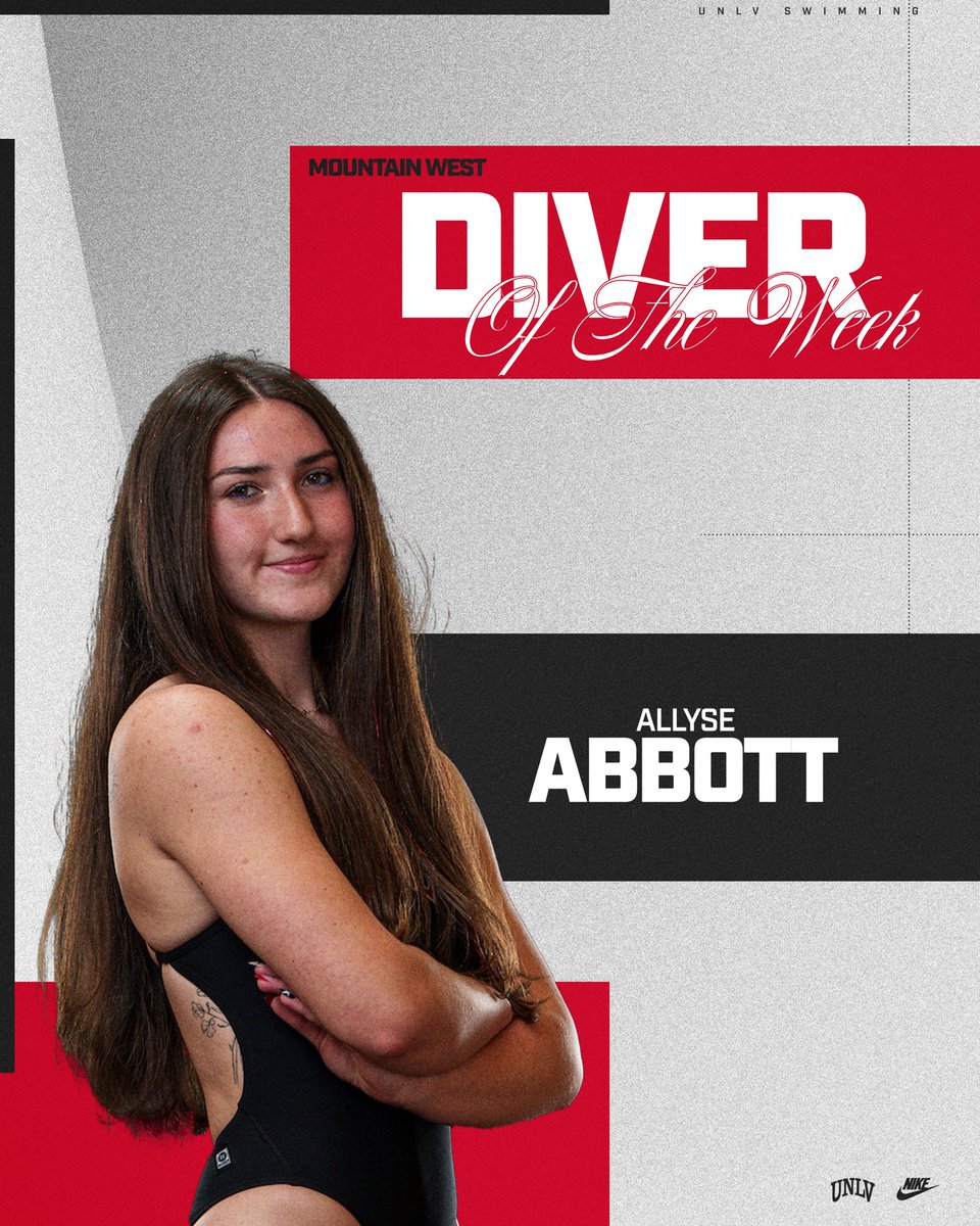 Congrats to Allyse Abbott on being named the Mountain West Diver of the Week‼️

#JustGoOff