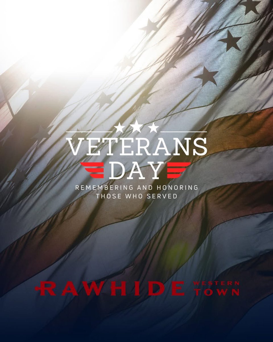 RawhideAZ's tweet photo. Honoring those who’ve served and sacrificed for our freedom. 🇺🇸 This Veterans Day, we salute our heroes, past and present, from all branches of service. Thank you for your courage and commitment. ❤️🤍💙 

 #VeteransDay #RawhideAZ #ThankYouVeterans #CommunityDriven https://t.co/gMvXQYG4Wq