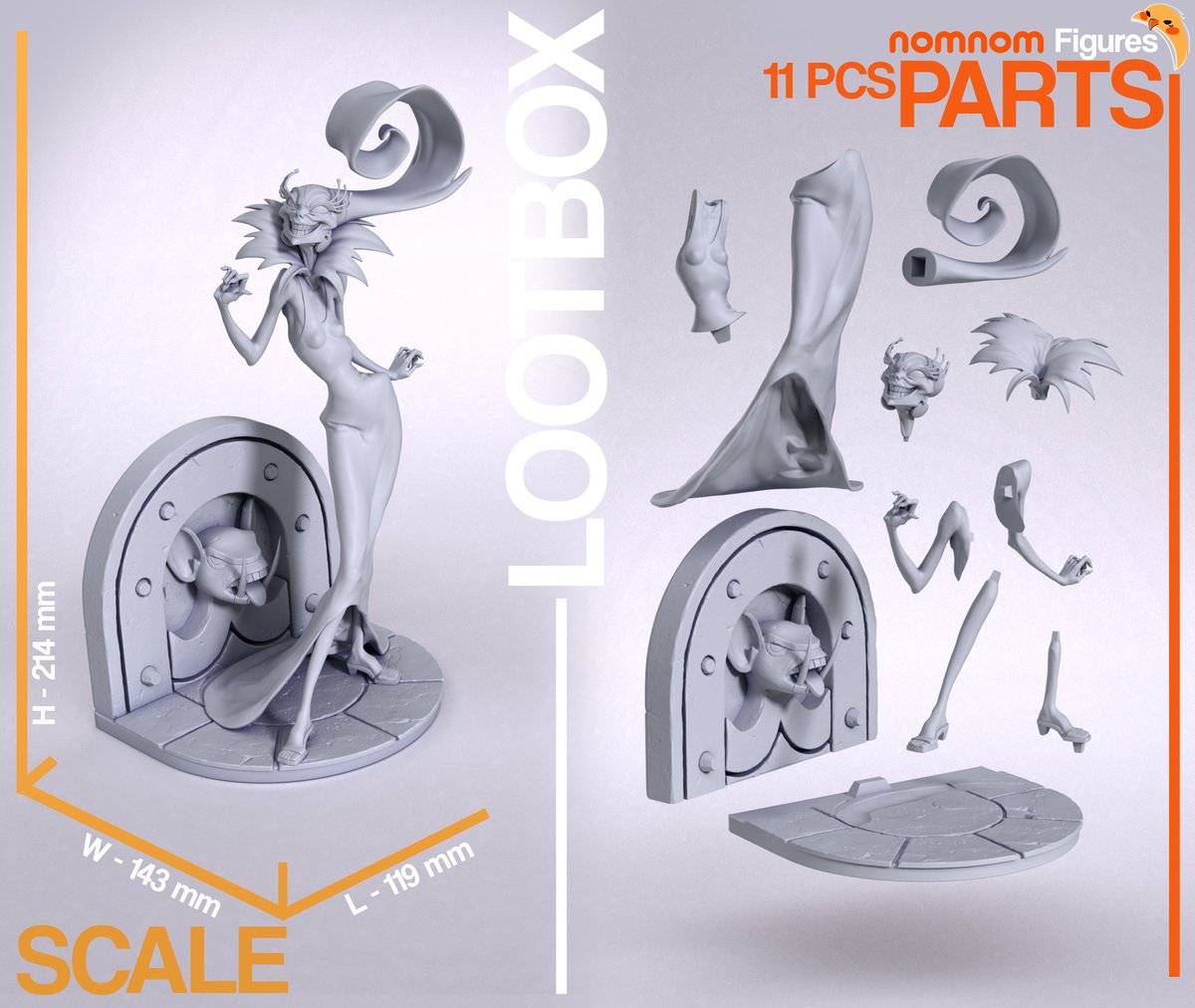 NomnomFigures's tweet photo. 🎁 November Lootbox Model - RELEASED!

She’s the kind of villain you can’t help but love, dramatic, overconfident, and somehow always entertaining. 💜

More Details: https://t.co/42CoDovQfA

#3dprinting #stl #miniature #resinprint #nomnomfigures #3dprint #game #anime #villian https://t.co/hiz5Nw6WGA