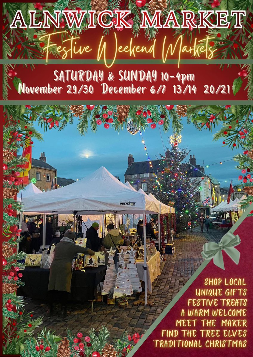 Festive weekends at Alnwick Market 🎄