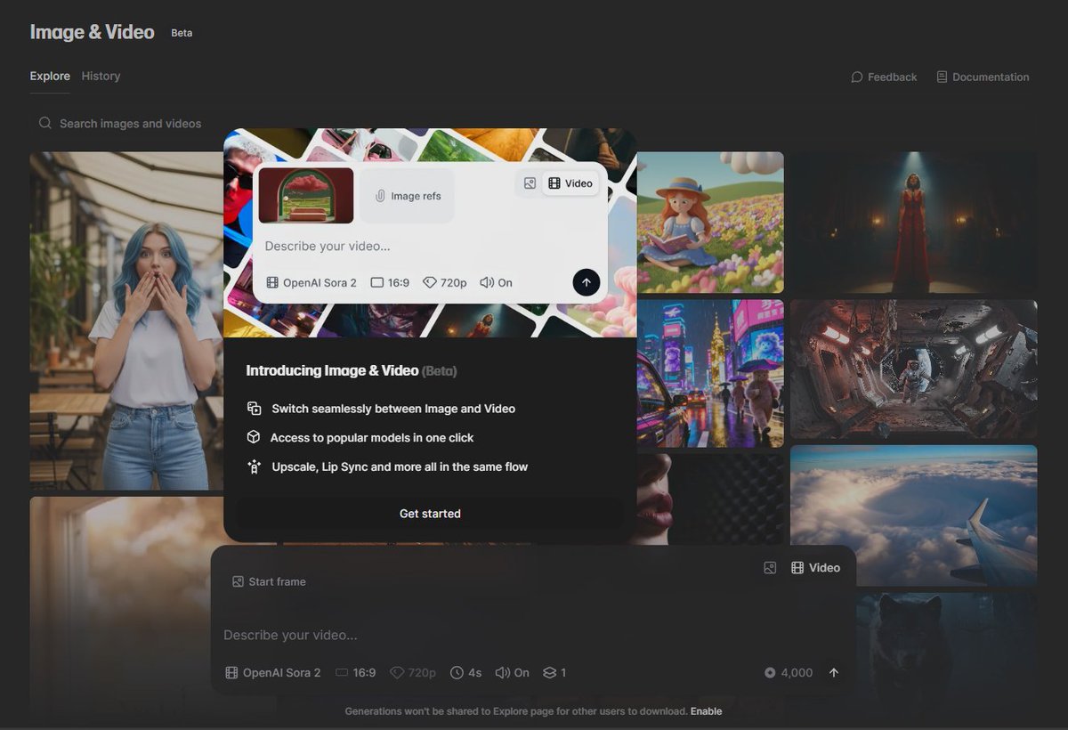 Image & video beta UI
