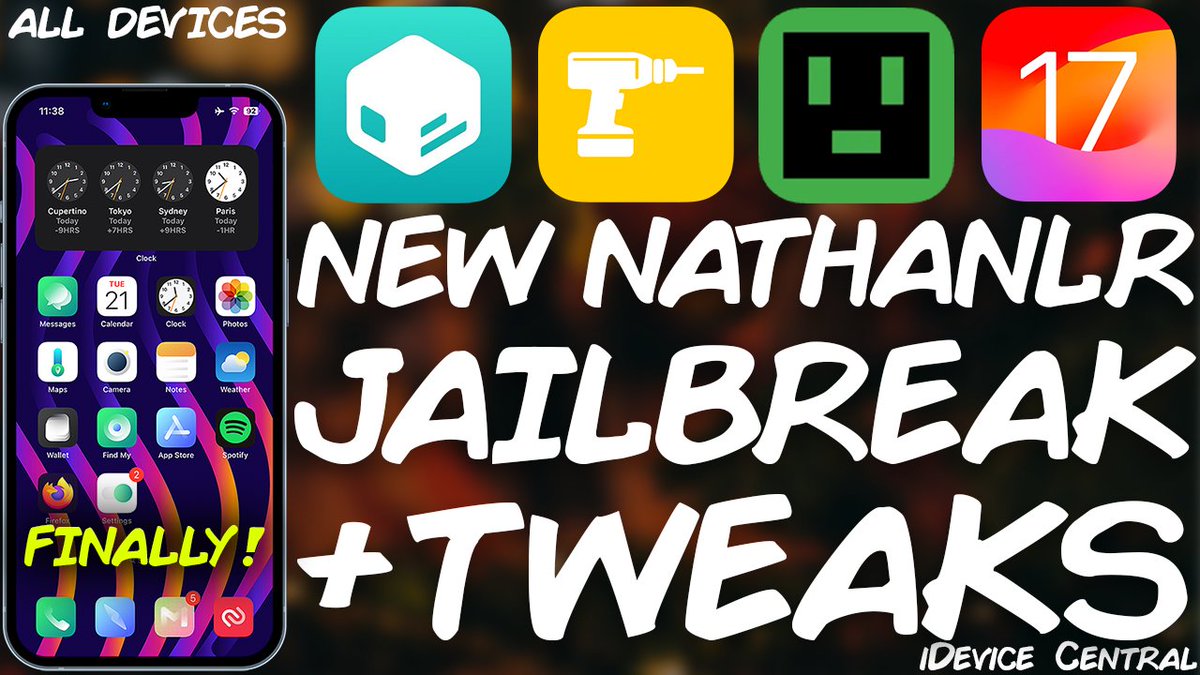 Biggest JAILBREAK NEWS Since Dopamine! NathanLR Jailbreak For ALL DEVICES! TWEAKS Already Working! iOS 17.0

🔥NEW VIDEO: youtu.be/l-XpgH8Drjw?si…

We're discussing the new NathanLR Jailbreak that was announced! It uses the new method with no kernel exploit and works on iOS 17.0
