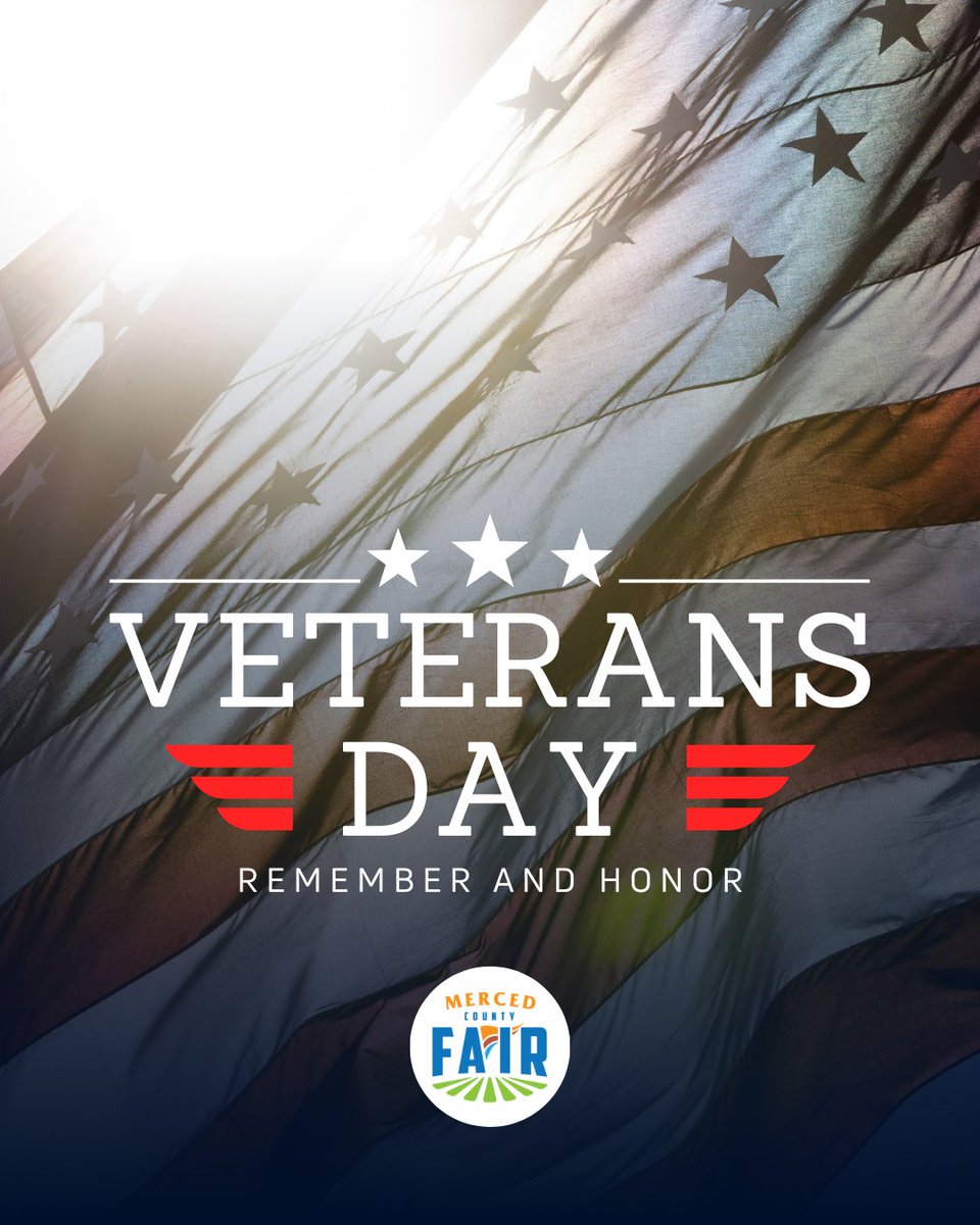 Merced_CA_Fair's tweet photo. “Courage is contagious. When a brave man takes a stand, the spines of others are often stiffened.” ‒ Billy Graham. Today we honor the heroes and she-roes who have defended our country. The Fair Administration Office is closed today and will reopen Wed, 11/12. #2025MCF https://t.co/9KLD5vF0wF