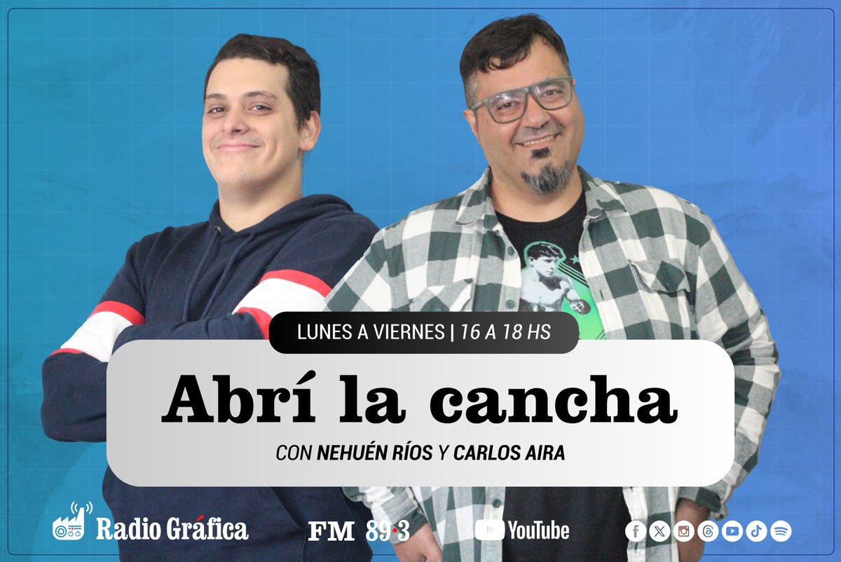 radiografica893's tweet photo. #ALC / 16h

➡️ ¿Qué está pasando en los clubes de barrio? Lo hablamos con Pedro Villarreal, presidente de la @UncbOficial 

➡️ Gimnasia, con Santi Medina. La fecha FIFA,  con @Mauroakd03 

🔴 Nos seguís en vivo en el Youtube de la Gráfica

Con @carlosaira11 y @nehuuenn https://t.co/yNBXtOAt1R
