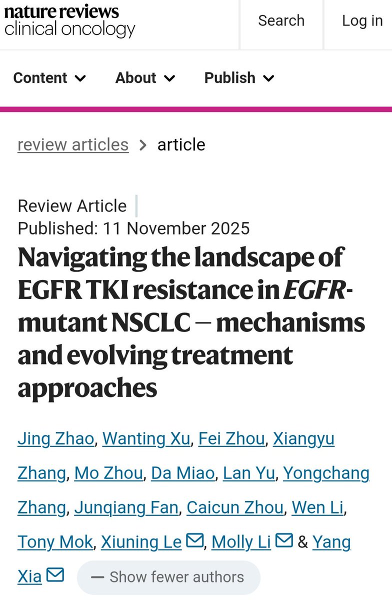 dr_yakupergun's tweet photo. Navigating the landscape of EGFR TKI resistance in EGFR-mutant NSCLC — mechanisms and evolving treatment approaches

https://t.co/zTbMDkRQB7 https://t.co/LX5uhizrYj