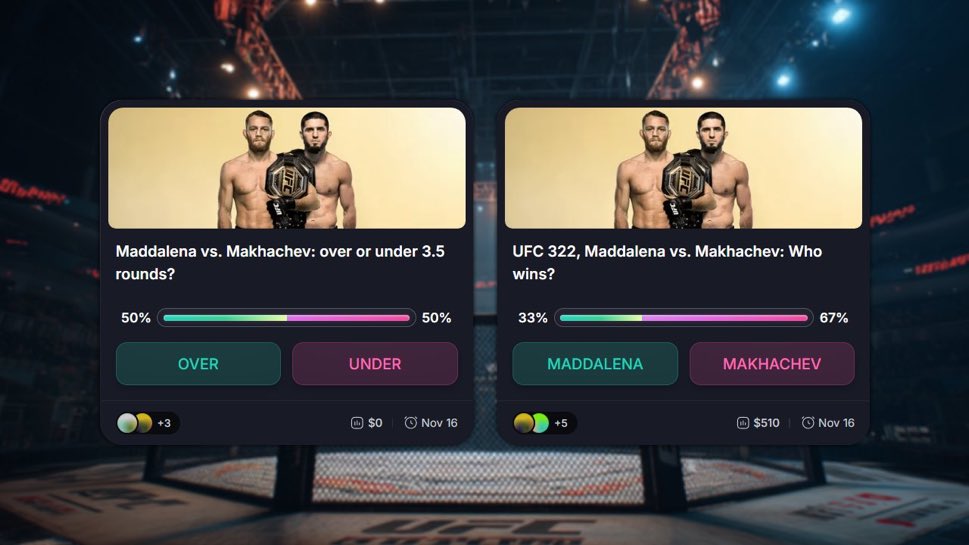 🚨 #UFC322 MARKETS LIVE!

- Maddalena vs. Makhachev: Who wins?

- Maddalena vs. Makhachev: Over or Under 3.5 rounds?

I know who I’m picking, 2 time Champ!