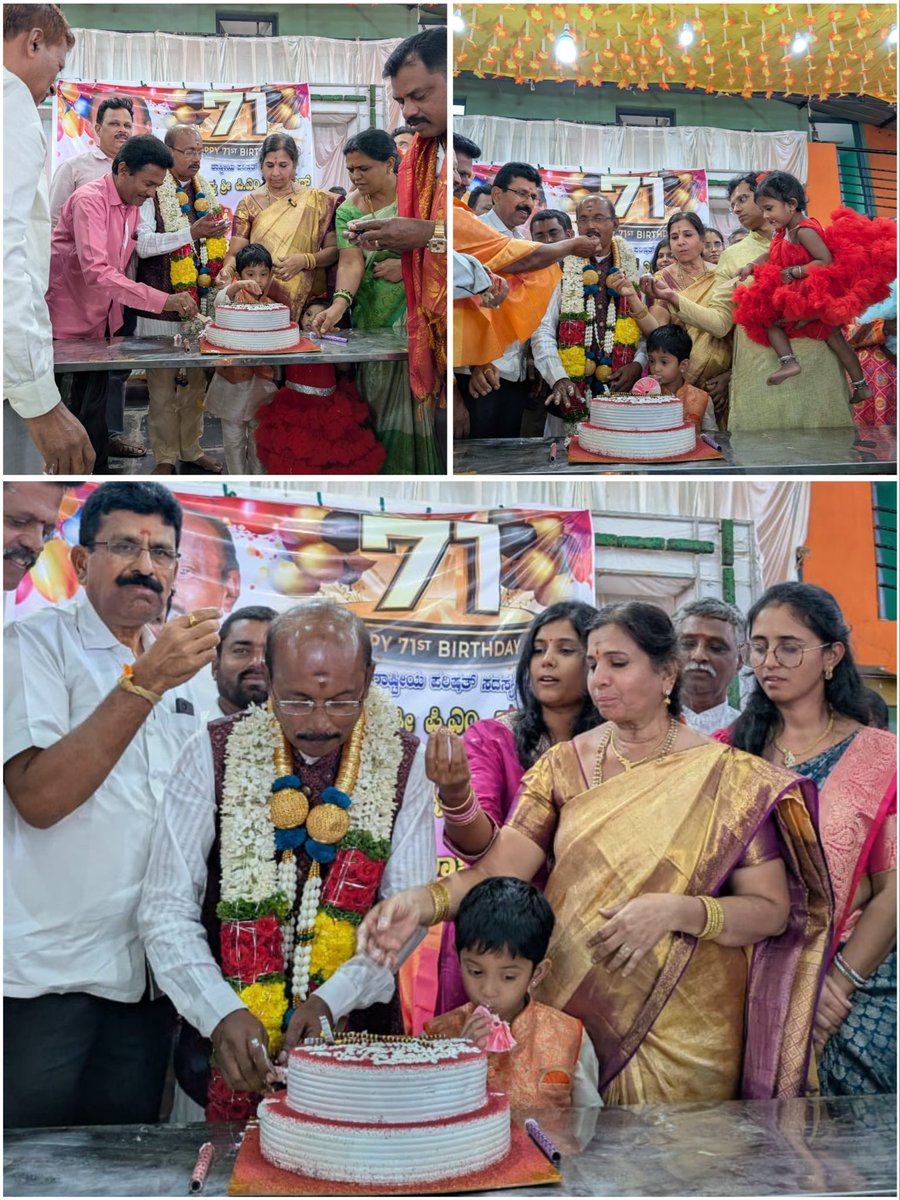 PM_Raghunath's tweet photo. I would like to thank everyone for the kind 71st birthday wishes and celebrations held at Purandhara Bhavana Mulbagal by Sathish Kumar and other BJP party leaders. https://t.co/hHVErSMTlx