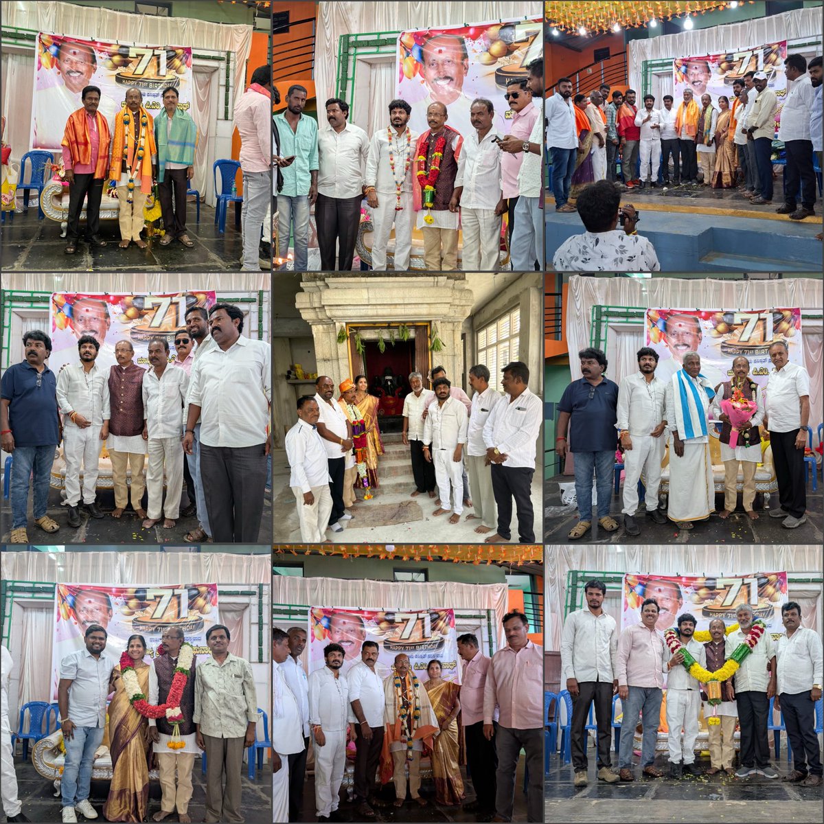 PM_Raghunath's tweet photo. I would like to thank everyone for the kind 71st birthday wishes and celebrations held at Purandhara Bhavana Mulbagal by Sathish Kumar and other BJP party leaders. https://t.co/hHVErSMTlx
