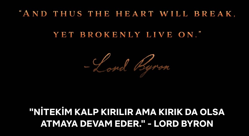 Nitekim kalp kırılır ama kırık da olsa atmaya devam eder.