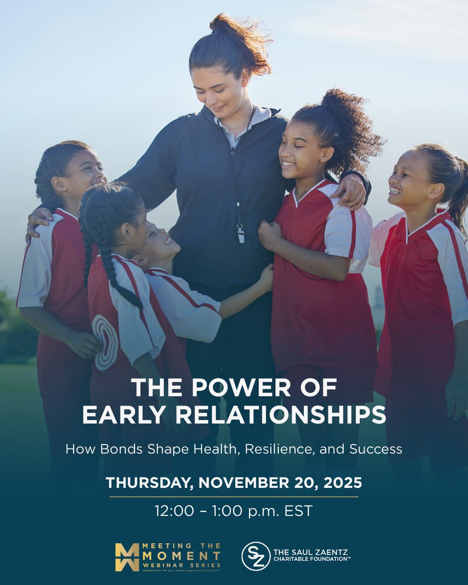 What if the most powerful driver of brain development isn’t found in a textbook — but in relationships?

In our next #MeetingTheMoment webinar, hear from experts including Dr. Junlei Li, <a href="/suzannezeedyk/">Suzanne Zeedyk</a>, author <a href="/Volcoucou/">Isabelle Hau</a>. 

🎙️ Hosted by <a href="/DanWuori/">Dan Wuori</a> 
📲 RSVP: bit.ly/4hy1bD7