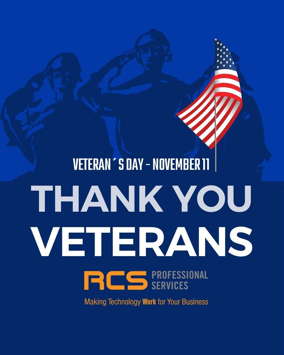RCSProServices's tweet image. Today, we pause to recognize and thank the brave men and women who have served our country. Your dedication, courage, and sacrifice protect the freedoms we enjoy every day.

Thank you for your service from RCS Professional Services. 💙❤️

#VeteransDay #ThankYouVeterans #RCSPro