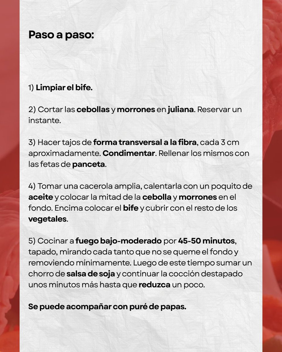 🥩 Pulpón de vacío a la cacerola con vegetales 🥕🍅

Una receta sabrosa, fácil y perfecta para compartir.
Y este mes, ¡tenés un 40% de descuento en el pulpón de vacío durante todo noviembre! 📢

Aprovechá la promo y disfrutá de todo el sabor de la mejor carne uruguaya 🇺🇾