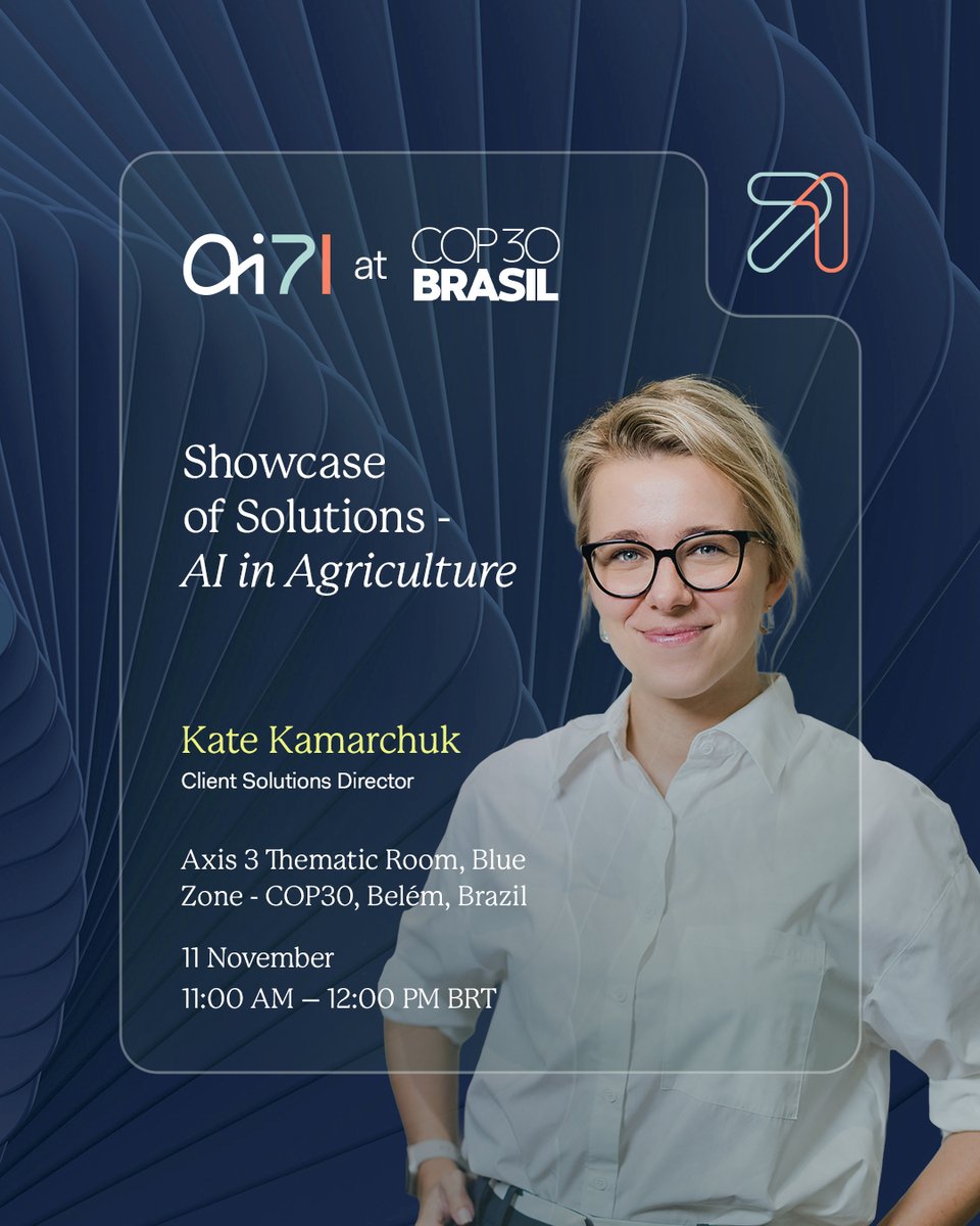 ai71official's tweet image. AgriLLM has been shortlisted by the @Cop30noBrasil  Presidency as one of the featured innovations driving sustainable agriculture.
ai71 is pleased to share AgriLLM - one of our most inspiring collaborations yet.
In partnership with the UAE Presidential Court’s International…