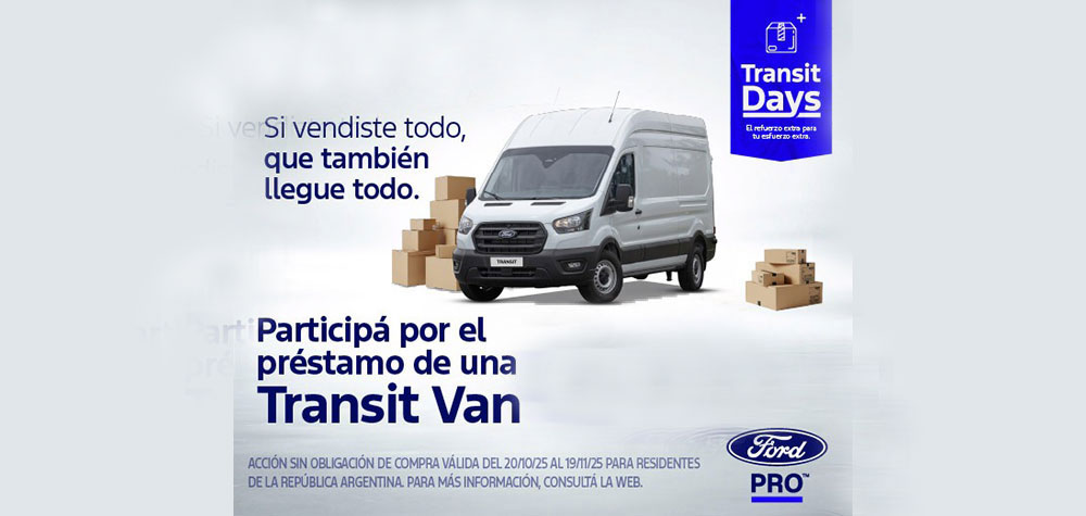 Ford Pro Lanza «Transit Days»: A través de un concurso la marca presta una Ford Transit Van para pequeñas y medianas empresas del sector logístico
16valvulas.com.ar/ford-pro-lanza…