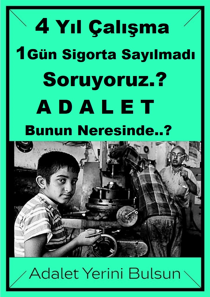 Stajyer ve Çırakların İlk tescil 
tarihleri SGK başlangıcı olsun⁉️
Syn. 
<a href="/RTErdogan/">Recep Tayyip Erdoğan</a>
<a href="/dbdevletbahceli/">Devlet Bahçeli</a>
<a href="/eczozgurozel/">Özgür Özel</a>
<a href="/isikhanvedat/">Prof. Dr. Vedat Işıkhan</a>
<a href="/UlviYonter/">Dr.İzzet Ulvi YÖNTER</a>
<a href="/zorlu77/">Prof.Dr.Kürşad ZORLU</a>
Ne Bekliyorsunuz 
#3308SayılıYasaRevizeEdilsin