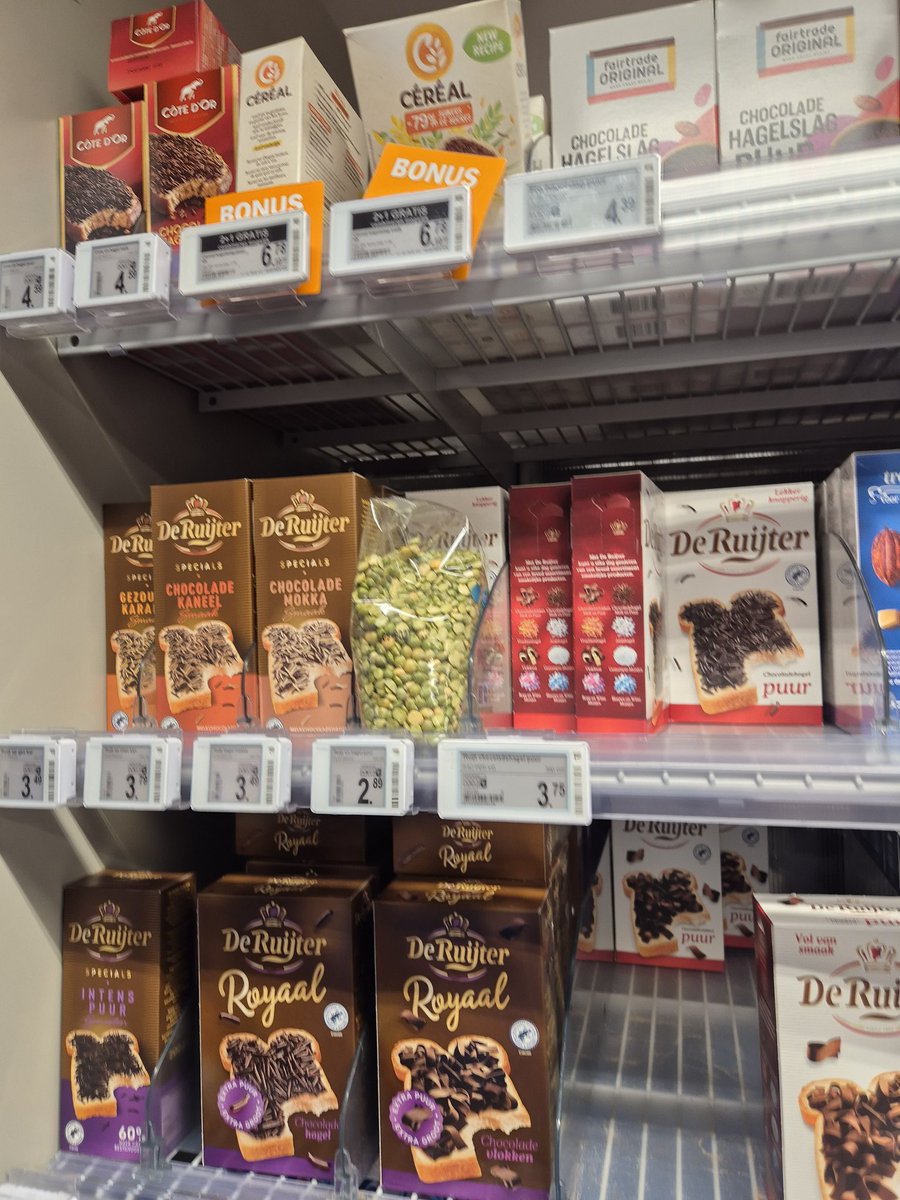 Nieuwe inrichting supermarkt is nog even wennen. Maar de spliterwten heb ik gevonden vandaag