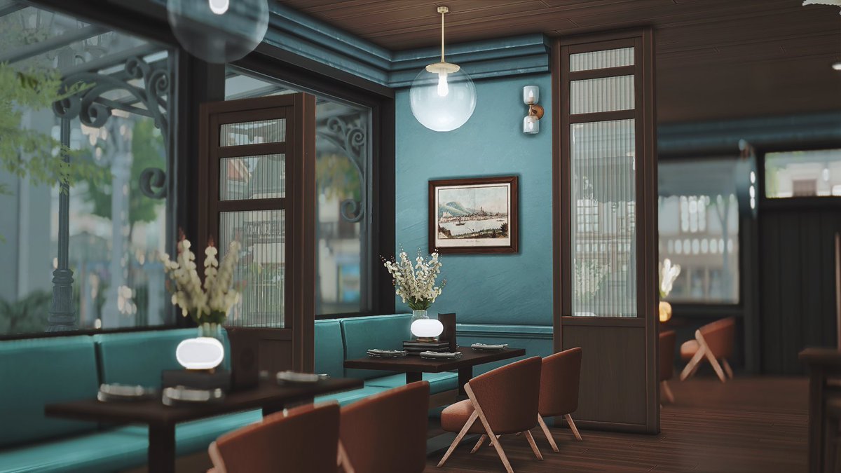 simzpy's tweet image. The Colonial Bistro, New Orleans🥃

#TheSims4 #ShowUsYourBuilds
