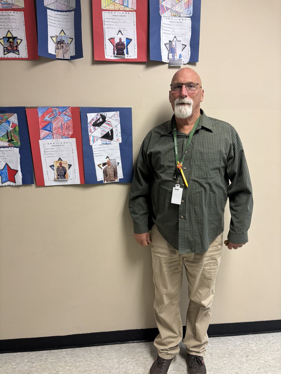 Thank you to our building substitute, Mr. Hudson, for your service! #VeteransDay #NordSchool