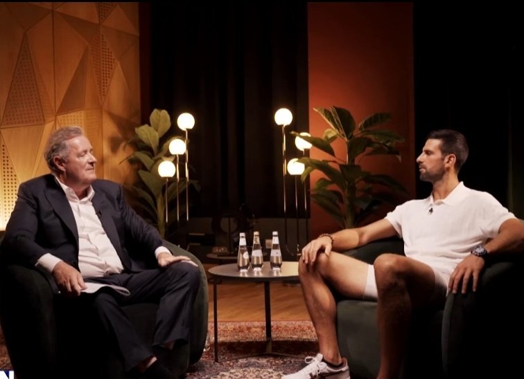 TheTennisLetter's tweet photo. Novak Djokovic on Jannik Sinner, ‘I think he didn't do it on purpose, but, of course he is responsible’ 

Novak: “When this happened I was shocked honestly. I do think that he didn’t do it on purpose. But the way the whole case was handled is so many red flags.”

Piers Morgan: “If he’d been #500 in the world, I think he would’ve been banned.”

Novak: “That’s exactly… the lack of transparency. The inconsistency. The convenience of the ban coming between the Slams so he doesn’t miss out… it’s just… it was very very odd. So I really don’t like how that case was being handled. You could hear so many other players, both male and female, who had some similar situations coming out in the media and complaining that it was preferable treeatment. I want to believe him. Knowing my history with him, I think he didn't do it on purpose, but, of course he is responsible. Because those are the rules, you are responsible when something like this happens. And so when you see someone for something very similar or the same being banned banned years and he's banned for a provisional 3 months or whatever it was, it's not right."

“It's not easy for him. I do have a sense of empathy and compassion for him. I think he's handled the storm in the media that keeps on coming back every once in awhile. He's handling that very maturely and steadily and kudos to him for that. And in the midst of all of that he's still dominating and playing incredible, winning slams..”

Full Interview:
https://t.co/uPI388amts