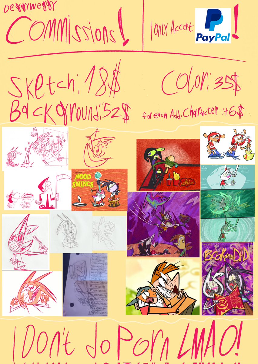 I got the money app so here's my new comms sheet!