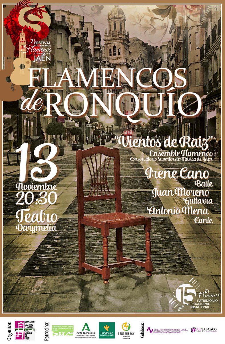 𝗙𝗟𝗔𝗠𝗘𝗡𝗖𝗢 💃🏻🎶 | El próximo 13 de noviembre tendrá lugar el concierto Flamencos de Ronquío, con la participación del Ensemble Flamenco de nuestro centro #csmjaen 

¡Una cita que no te puedes perder! 👏🏼🎶

Toda la información en nuestra web 👉 csmjaen.es