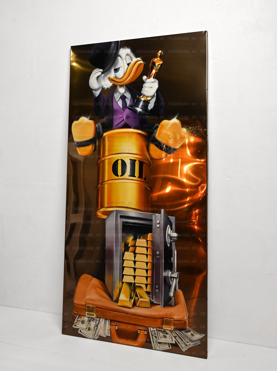 dkolosova_art's tweet photo. "Oscar"
oil on metal canvas, size 190x94 cm

#artandwealth #uniquegift #luxuryart #oilpainting #collectibleartwork #investmentart #goldenvibes #fineartforcollectors #moneysymbolism #ScroogeMcDuck #statementpiece #DariaKolosova #contemporaryart #modernart #artiststudio #studiovibes #portraitpainting #figurativeart