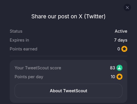 _WayneRSA's tweet image. @TweetscoutApp I&apos;m on 83 I dropped @GoMining_token x post bounty hunting epoch 6 Cycle 117 

How&apos;s it going for you ? ⛏️