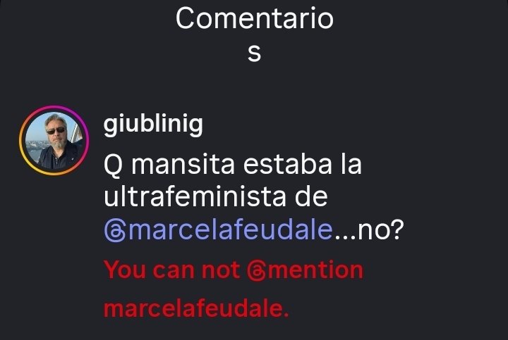 Que mansita estabas ante el boxeador de minas <a href="/SoyFeudaleM/">Marcela Feudale</a> ...te escribo x acá xq parece me tenes bloqueado en IG...la verticalidad del fascismo criollo hace q cuando es uno del palo, bajen todas las banderas.