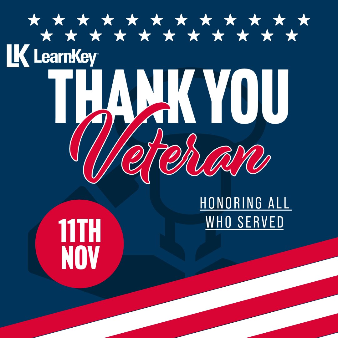 LearnKey's tweet image. Thank you, Veterans, for your service
 
👉 Contact us: learn@learnkey.com | 800-865-0165

#LearnKey #CertificationCourses #Education #Learning #CareerDevelopment #OnlineCourses #eLearning #onlinecertifications #education #onlineeducation
