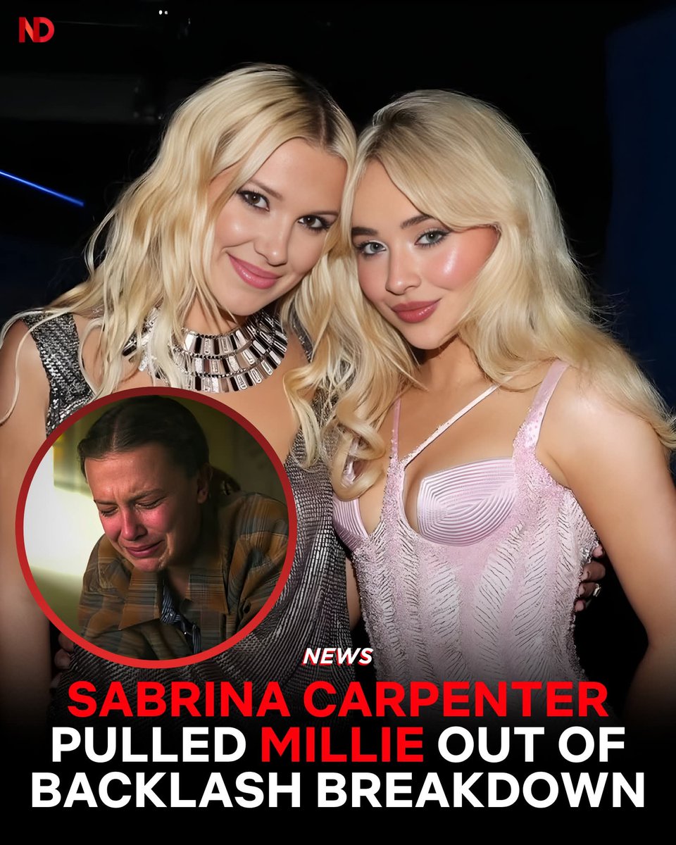netflixfanslive's tweet photo. Millie Bobby Brown says Sabrina Carpenter comforted her after she cried for days over the media backlash. “She just said, ‘f*** ’em.’” A real friend with real ride or die energy ❤️🔥 https://t.co/SxAcG8OvEC