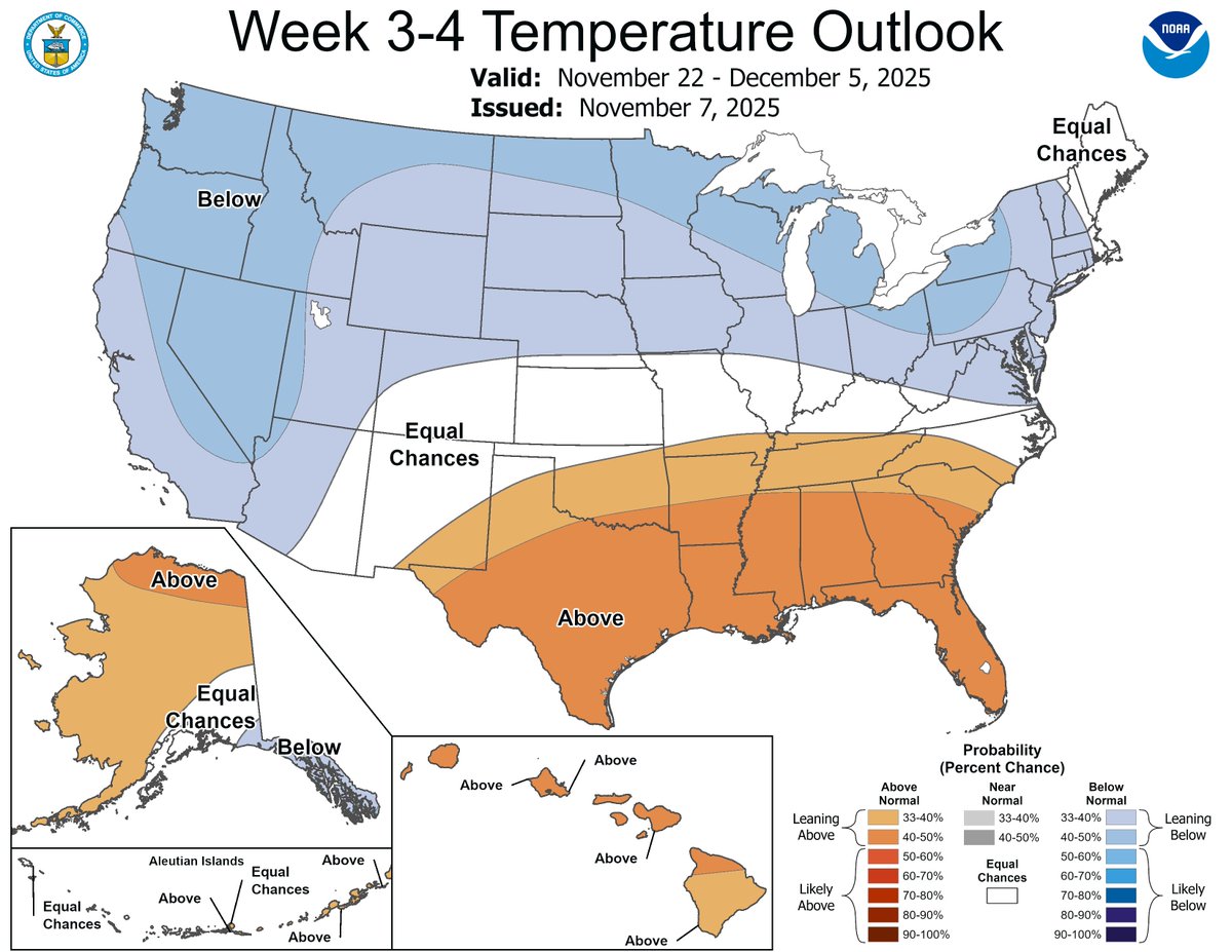 If you’re looking for an early Thanksgiving week forecast for the U.S., here you go. In Texas, long-range forecast models point to a cold front early in the week, bringing some rain and thunderstorms but only minimal cooling. #txwx