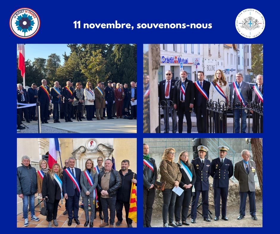 🇫🇷🇫🇷En ce jour de commémoration, nos élus, partout dans #Marseille, ont rendu hommage à nos aînés morts pour la #France. Ils nous ont laissé la paix et la liberté en héritage, ne les oublions jamais 🪖#11novembre #devoirdememoire