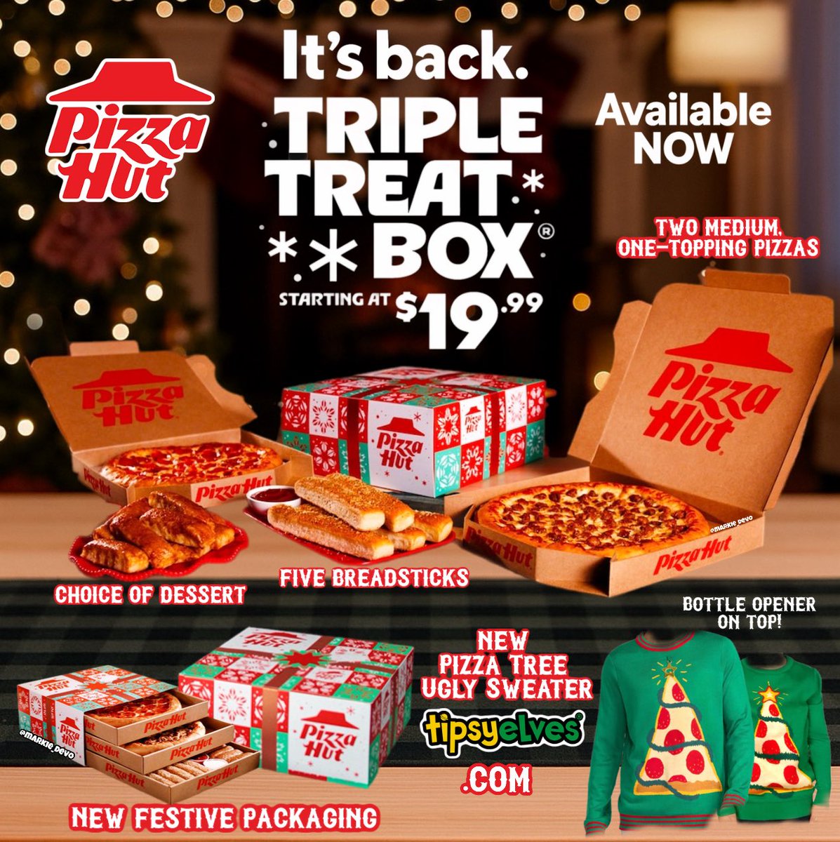 Pizza Hut's Triple Treat Box is back with a new look. 👕Find the