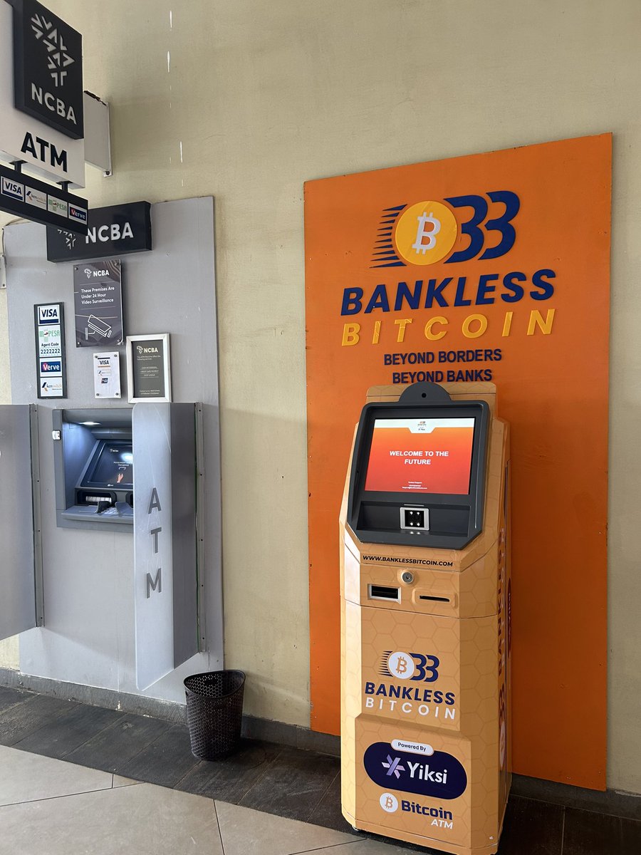 mohamed_bitcoin's tweet photo. A Bitcoin ATM next to a bank.
The old world and the new one side by side.
One prints debt.
The other prints freedom.
History will remember this photo.

#Bitcoin #Kenya #BanklessBitcoin #Nairobi #TwoRivers https://t.co/eVaxcDbbcz