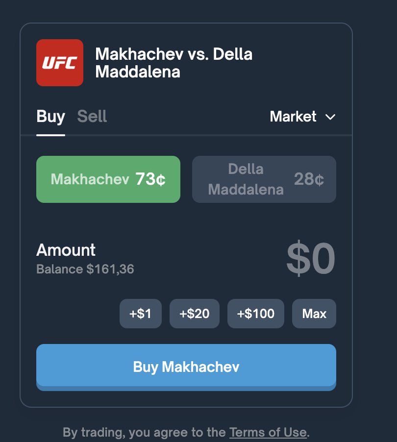 dashkelek's tweet photo. я выбрал Махачева и на Полимаркете! стоит попробывать! особенно если вы используете канторы букмекерские! ээто совсем другой уровень! https://t.co/feM1QHYznY